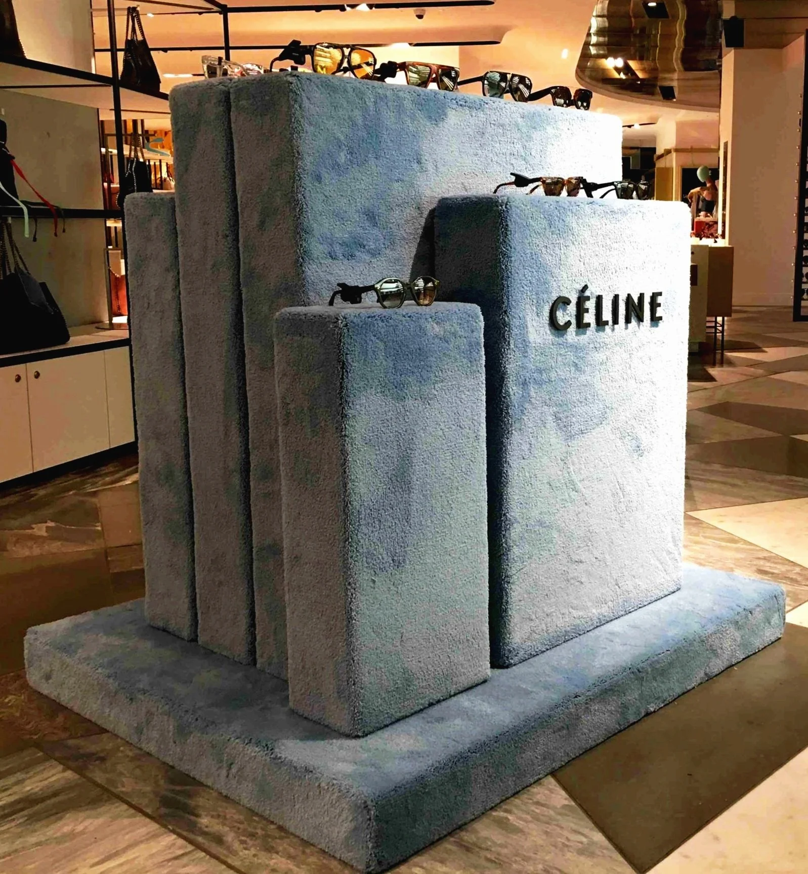 Celine Retail Space Bespoke Made Display Pedestal Plinth in Harvey Nichols Knightsbridge Department Store, London
