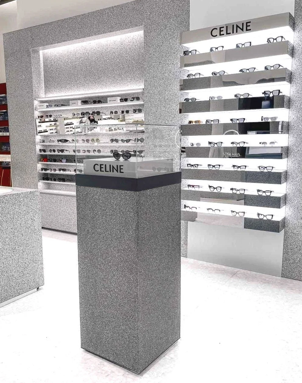 Celine Retail Space Bespoke Made Display Area with Pedestal Plinth in Selfridges Department Store, London
