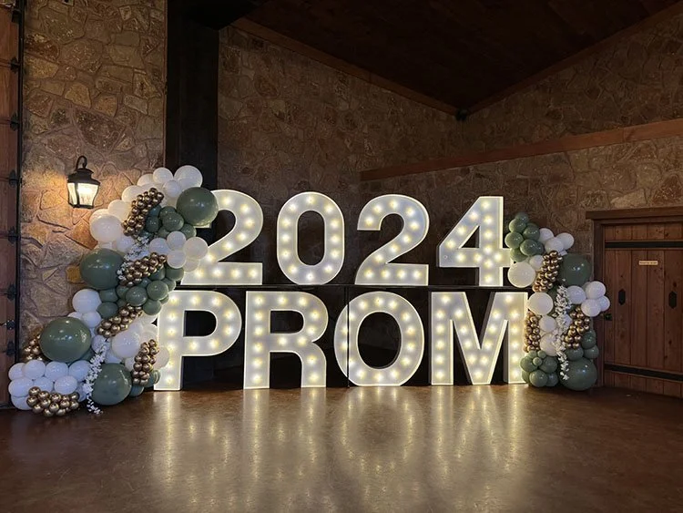 Prom LED light letters 