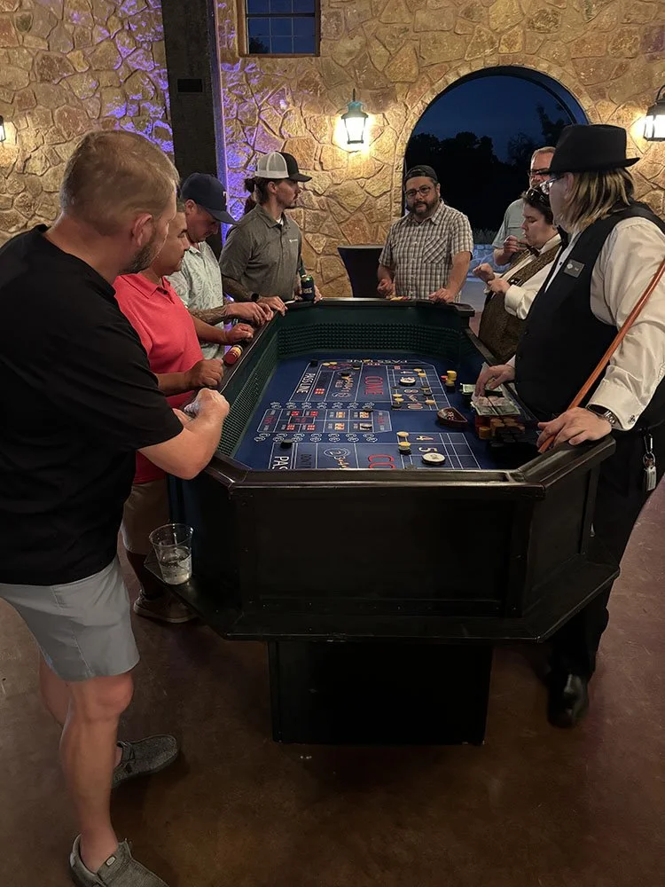 Casino night fundraiser at Bella Vita Ranch indoor event venue