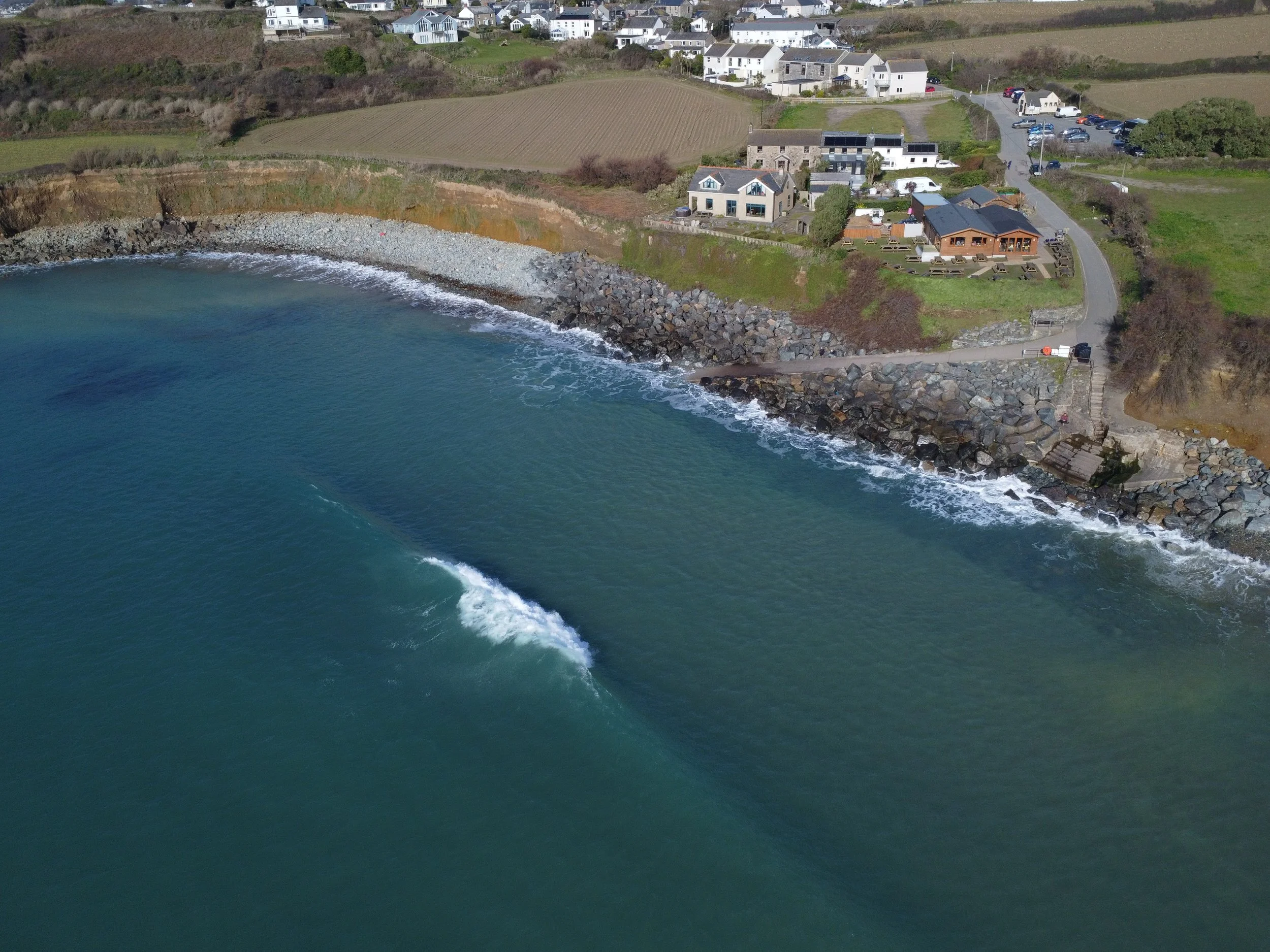 AERIAL VIEW OF RIP CURRENT