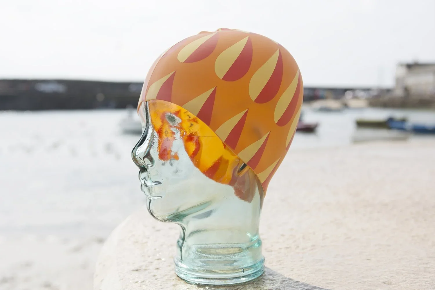 70s Wallpaper Inspired Swim Caps