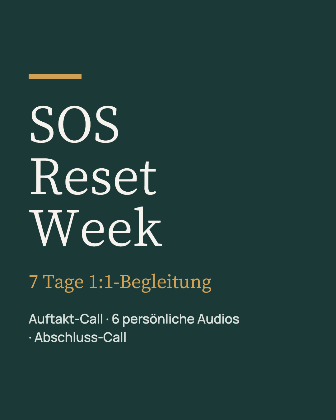 SOS Reset Week