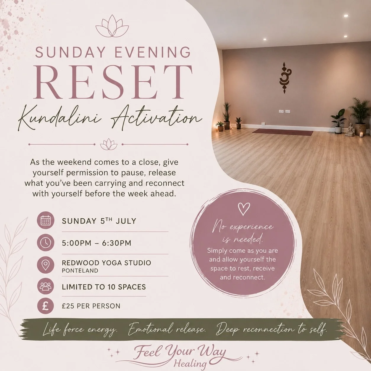 ✨ Sunday Evening Reset ✨

As the weekend comes to a close, give yourself permission to pause, release what you&rsquo;ve been carrying and reconnect with yourself before the week ahead ❤️

Join me for a gentle yet powerful Kundalini Activation experie