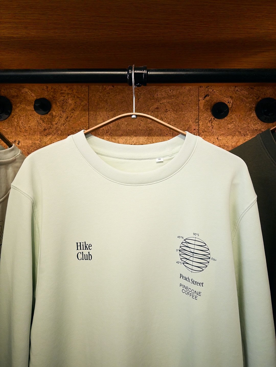 Pinecone X Peach Street collaboration. To mark their first birthday in Monkstown, we worked with our friends at Pinecone Coffee on a small, limited-edition run of sweatshirts. 

Designed to be wearable, cosy and considered. The design reflects Pineco