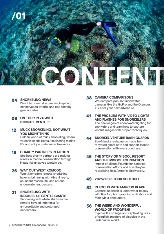 Snorkel Venture Magazine Issue 2 content.png