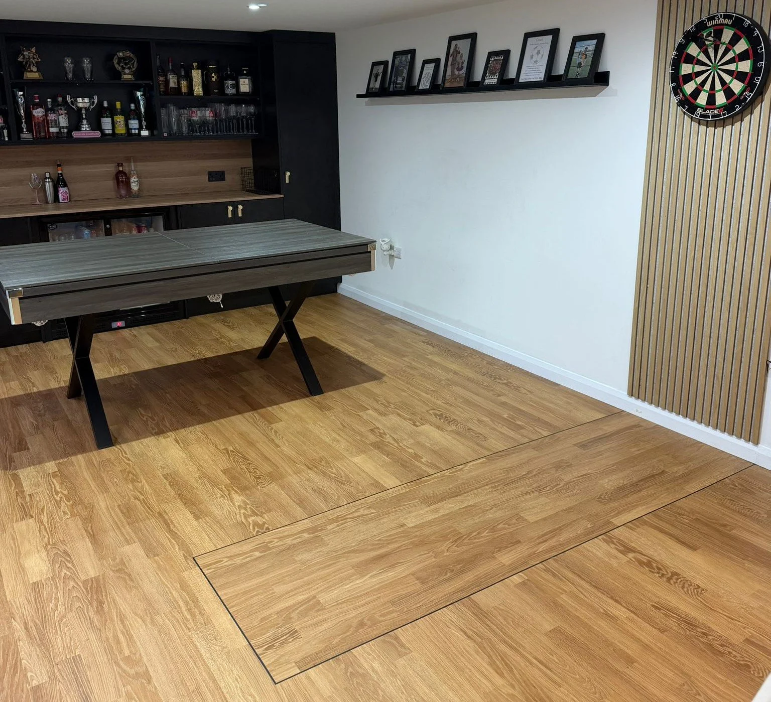 Premium flooring creates ultimate darts experience in garden bar