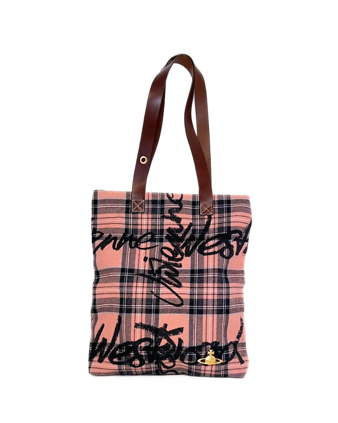 Vivienne Westwood Tartan Tote Pink Graffiti Check