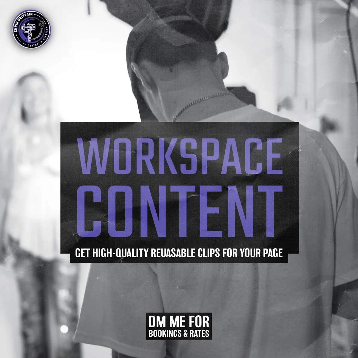 NEW PACKAGE JUST DROPPED 📹⤵️

I&rsquo;m now opening my WORKSPACE CONTENT DAYS to capture high quality imagery of you and your workspace. 

This is perfect for:

📱Social media focused freelancers 
📍Small and local business 
🎖️Niche service provide