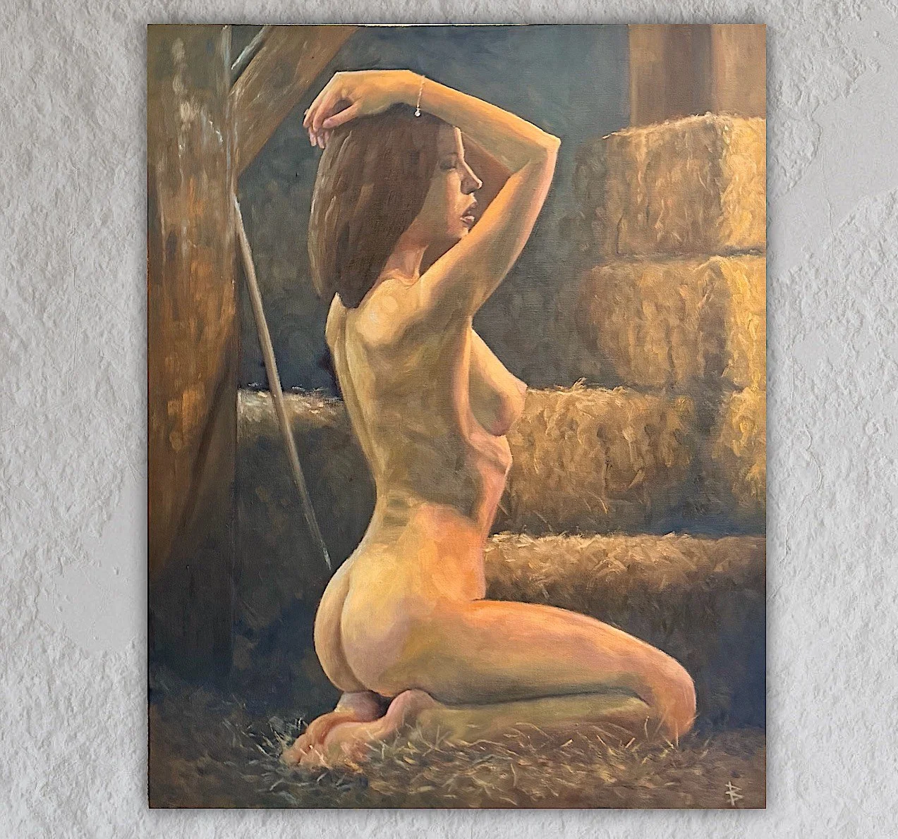 Ethereal Light: Woman in Barn