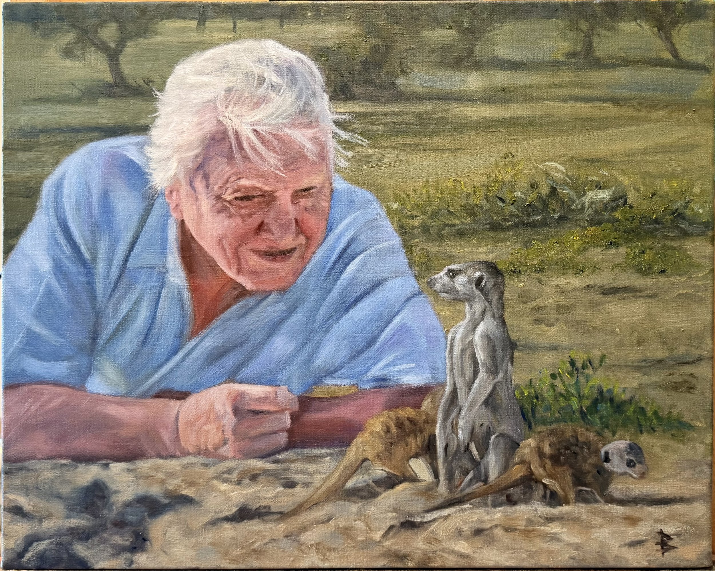 The Naturalist's Moment: An Original Oil Painting