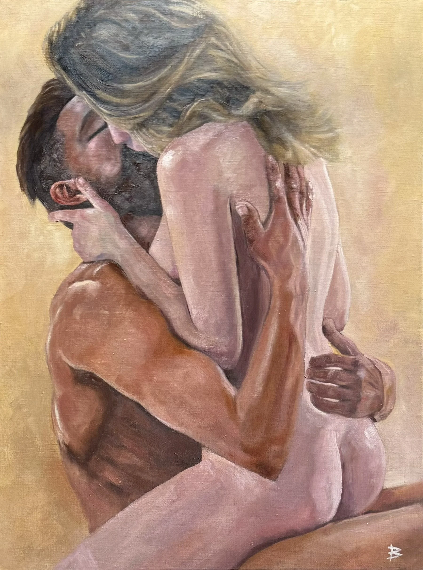 Embrace of Love - Original Oil Painting