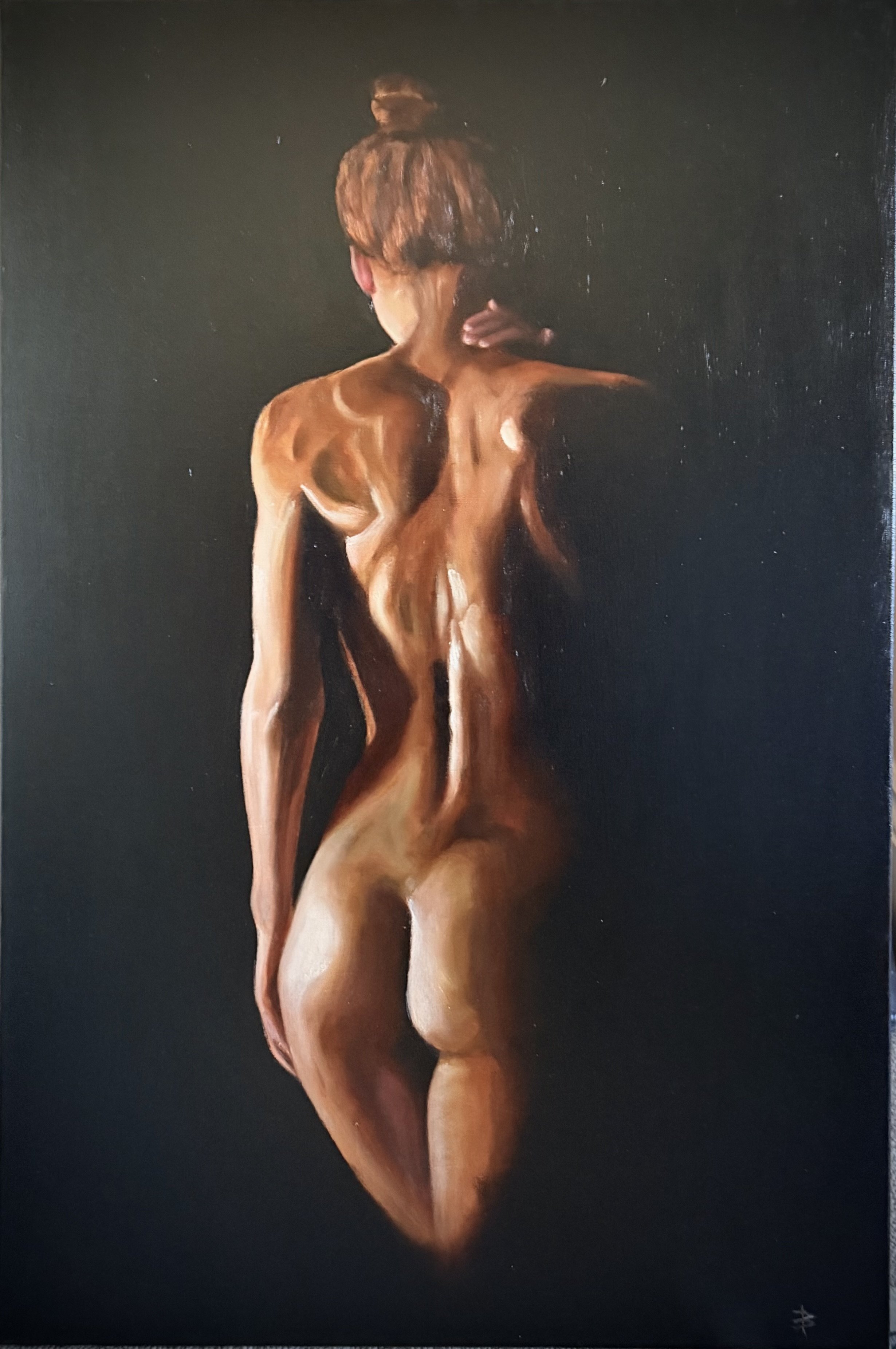 Elegant Nude Oil Painting