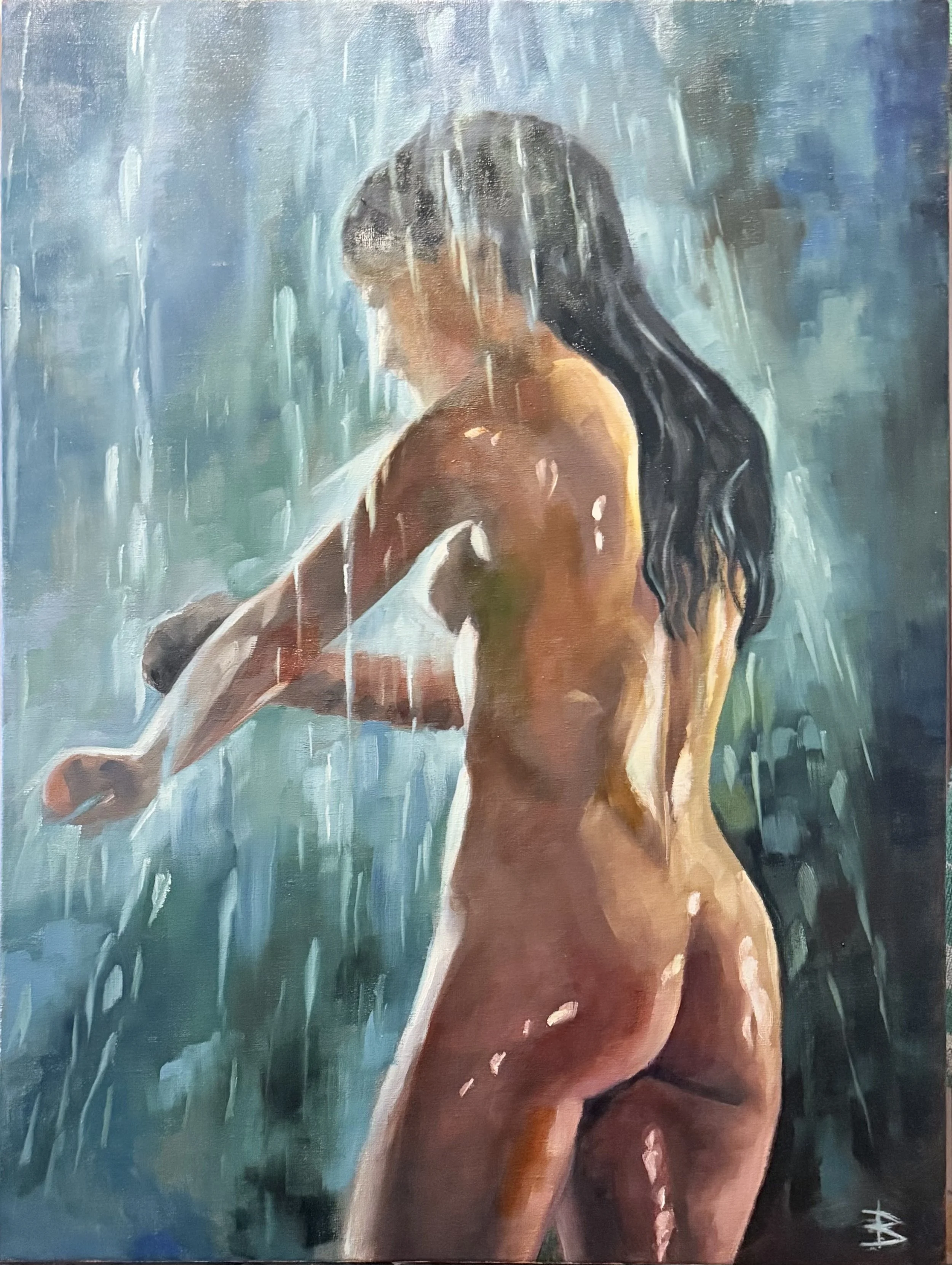 Woman in Waterfall