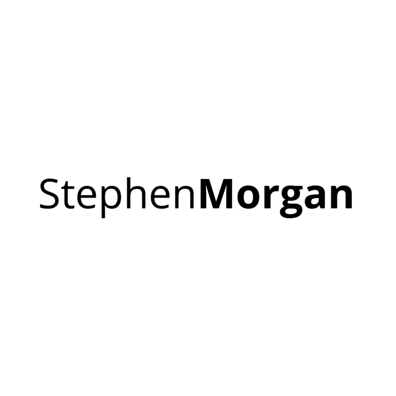 Text displaying the name Stephen Morgan in black font on a white background.