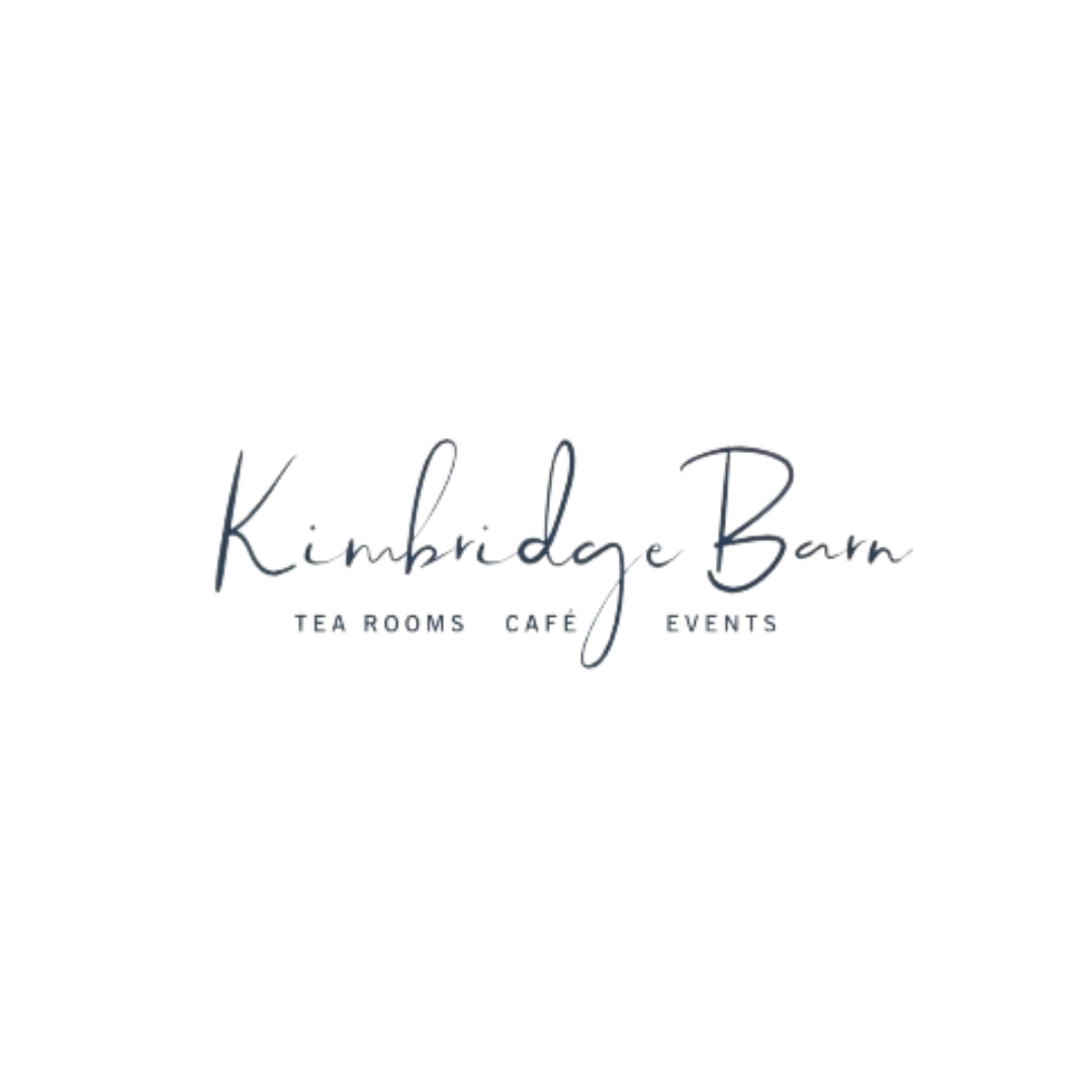 Logo for Kimberidge Barn with text 'Tea Rooms, Café, Events' beneath the name.