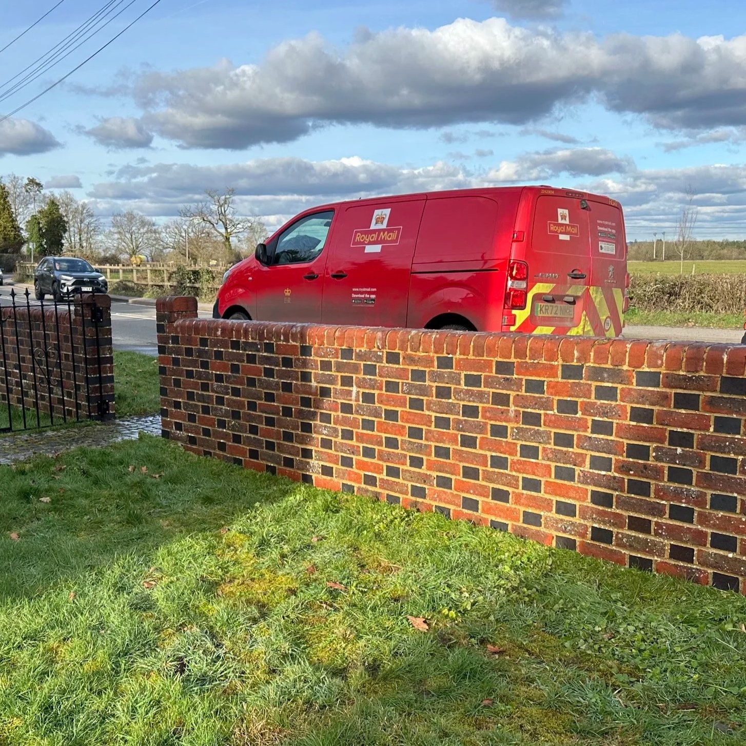 Clean brick wall after pressure and soft wash.
