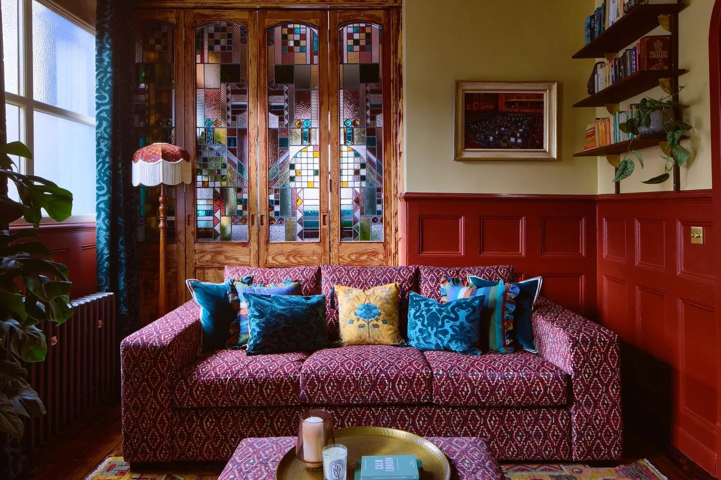 Special thanks to Trifle Creative for sharing this beautiful project where our team worked on reupholstering the sofa and footstool. It&rsquo;s lovely to see project results, and this one is definitely a winner. 

Upholstered in Linwood&rsquo;s Omega