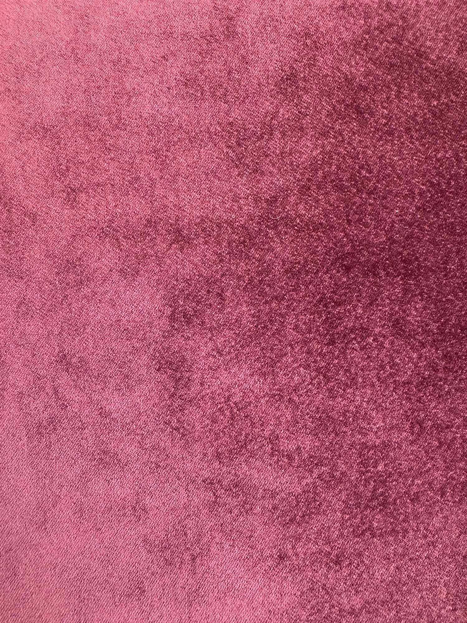 Close up of Omega IV velvet in Copper Rose