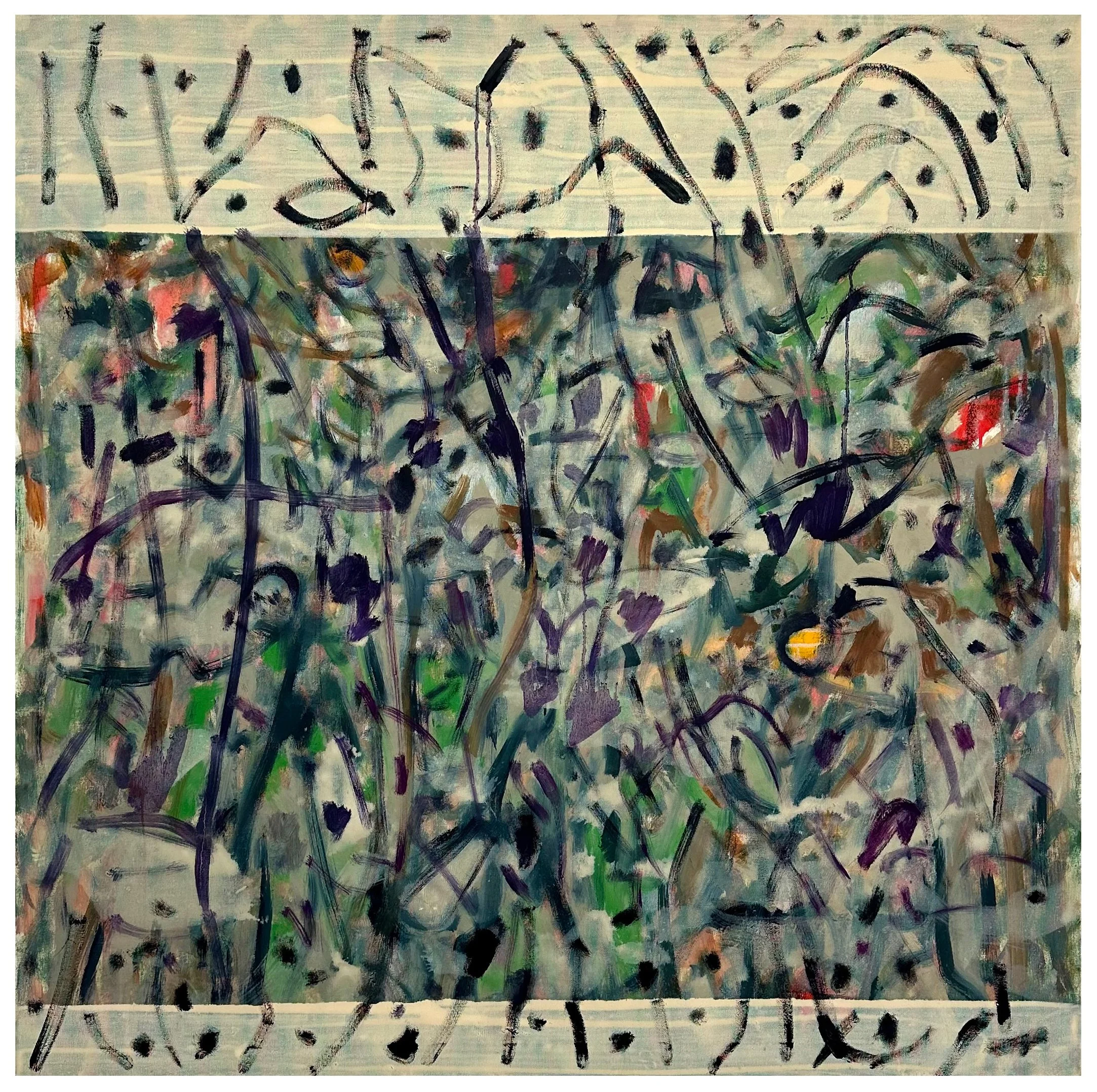 FRANCES JUNG, 'OCTOBER (BURREN)' OIL ON CANVAS 100 X 102 CM