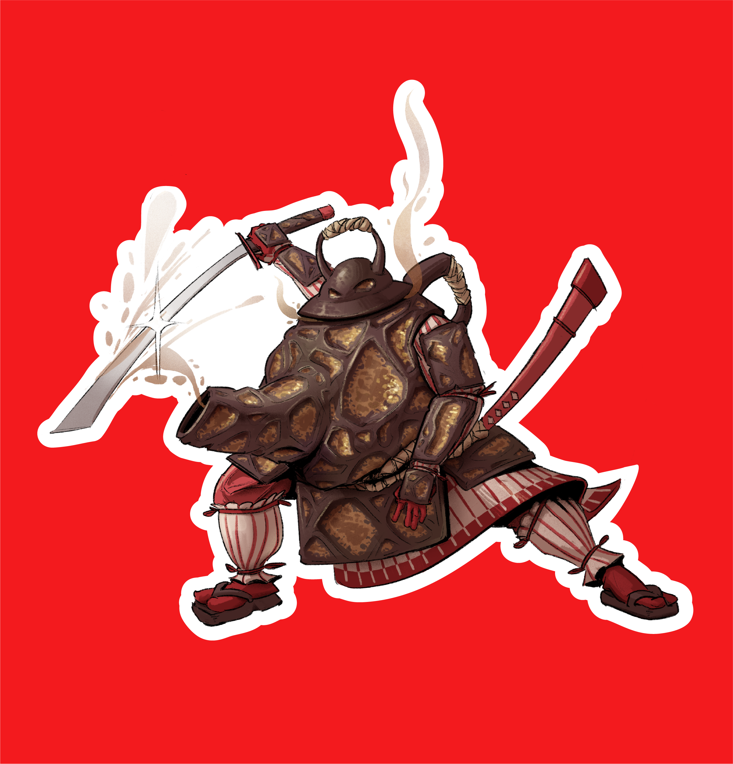 TEAPOT SAMURAI (Sticker)