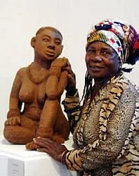 Dr. Noria Mabasa a famous south african ceramicist and sculptor whose works are held in Nirox foundation, Cape Town