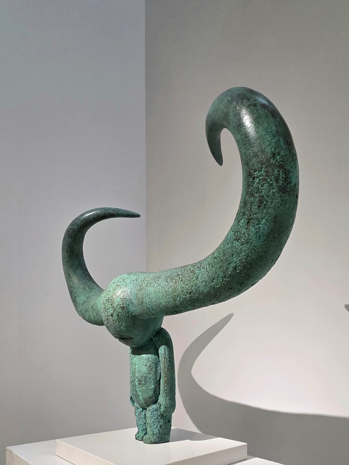 Buffalo boy, bronze sculpture by Samuel Allerton