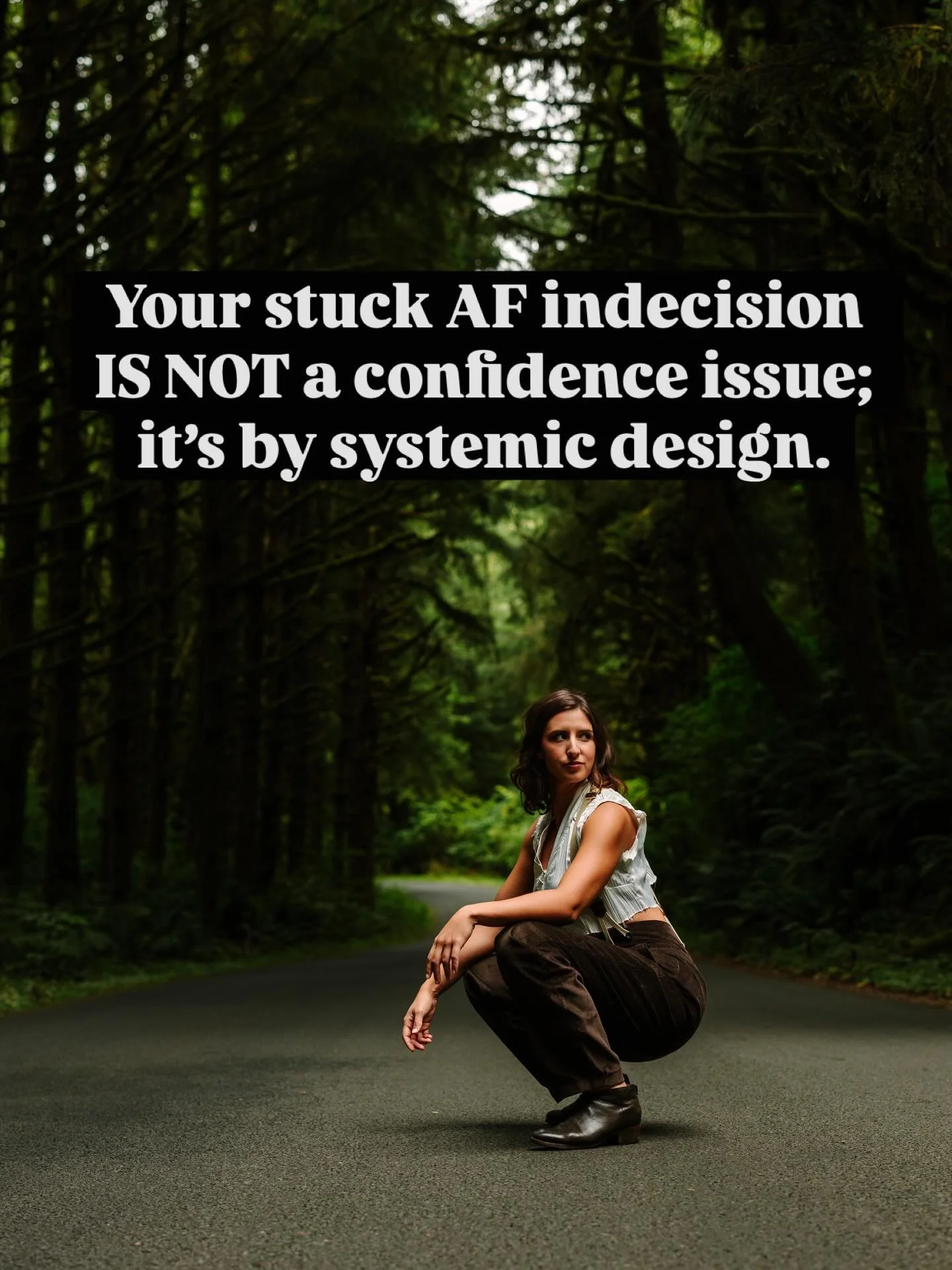 The reason you can&rsquo;t make a decision without polling ten people first isn&rsquo;t because you lack confidence. It&rsquo;s because you were taught not to trust yourself.
Every time you outsource your knowing to someone else, you reinforce that b