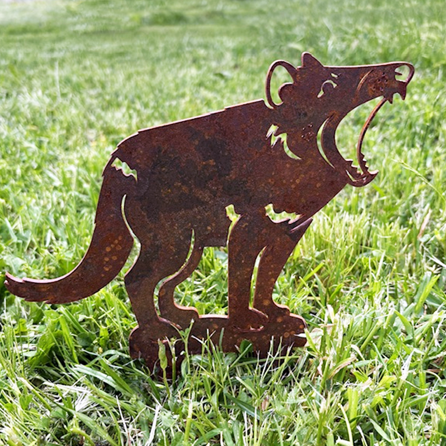 Tasmanian Devil Corten Steel Metal Garden Sculpture Art
