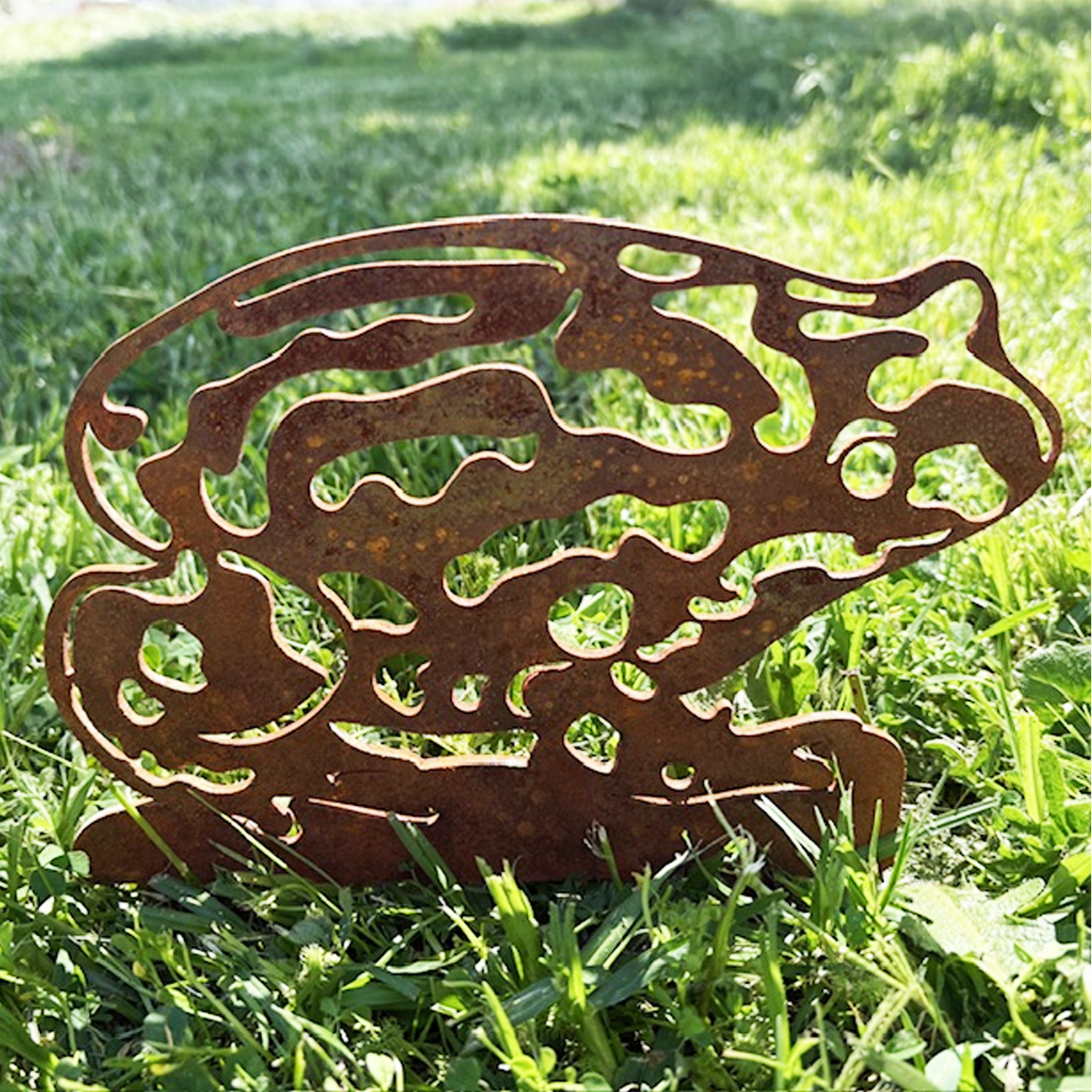 Southern Corroboree Frog Corten Steel Metal Garden Sculpture Art