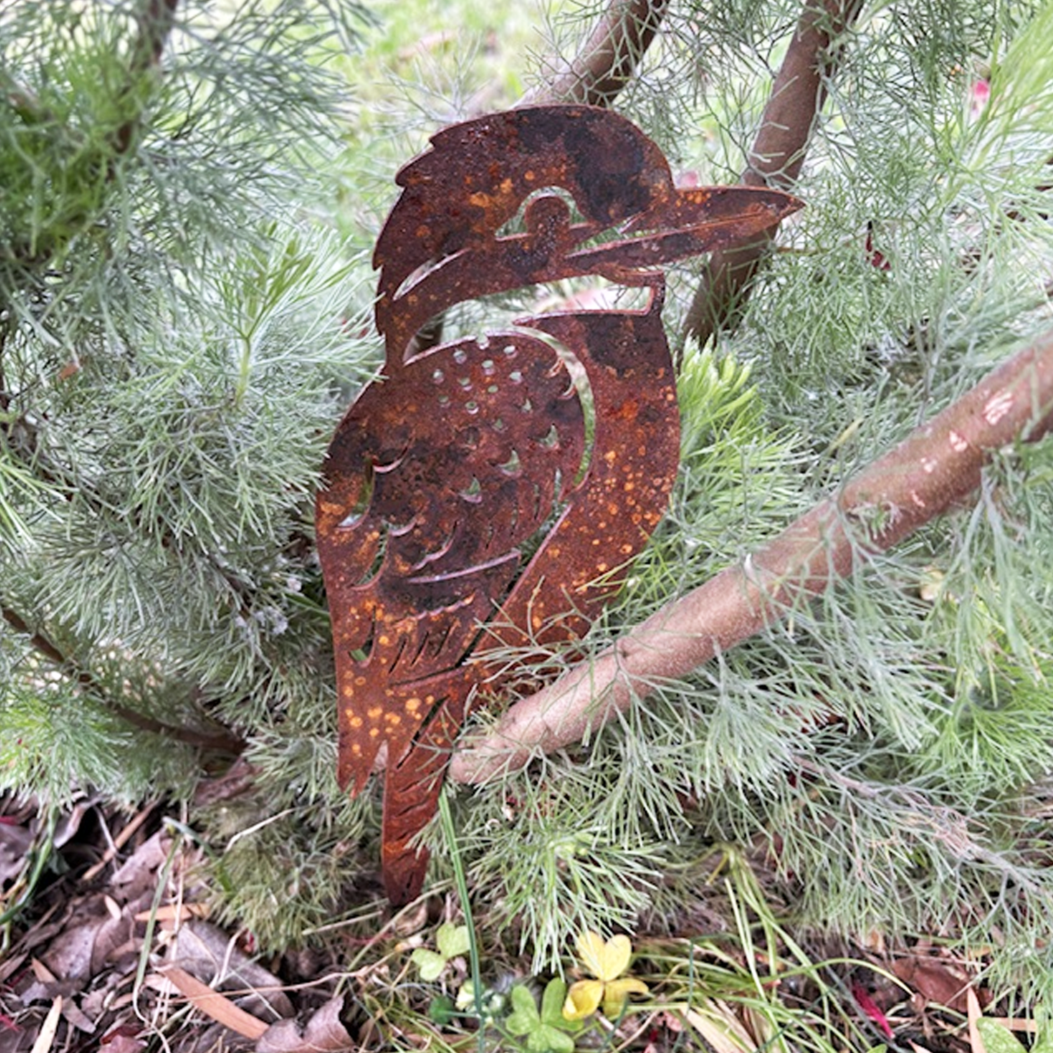 Kookaburra Corten Steel Metal Garden Sculpture Art