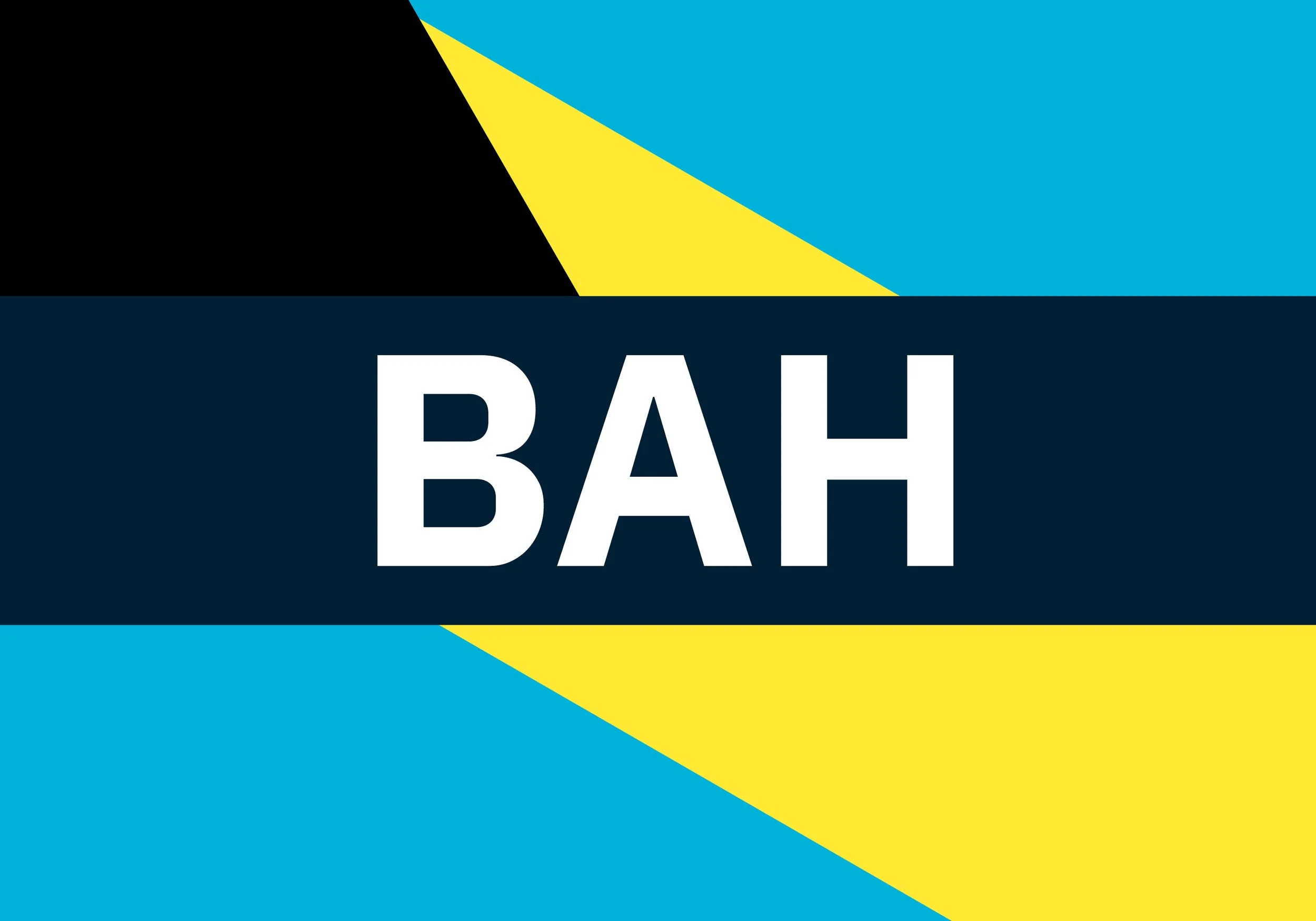 A vibrant graphic design featuring geometric shapes in black, yellow, blue, and teal with the word 'BALI' prominently displayed in bold white letters.