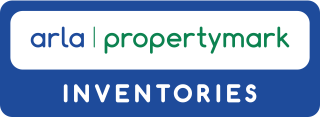 Logo with the words "arlal propertymark INVENTORIES" in blue, green, and black text.