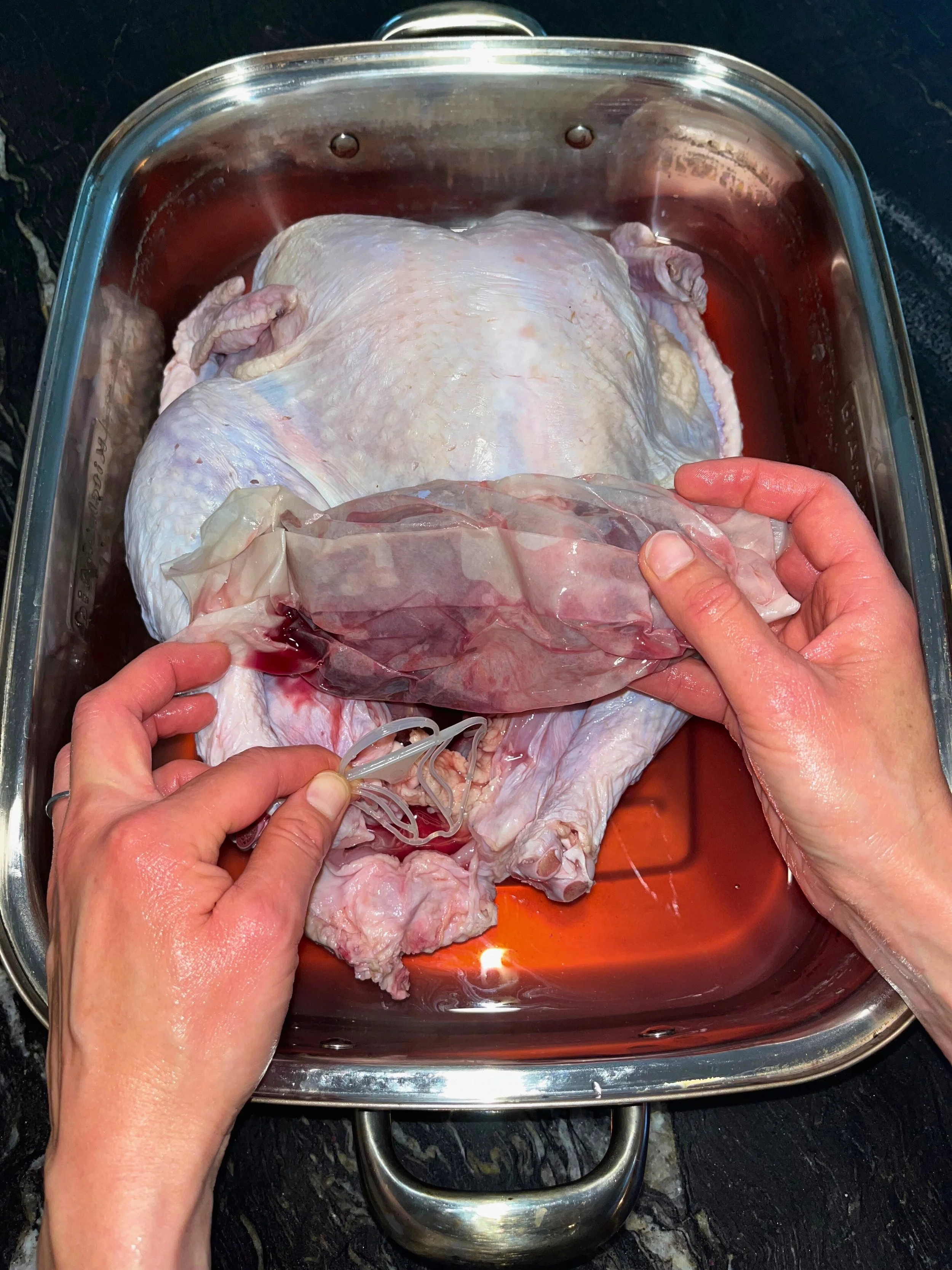 remove turkey heart liver hook