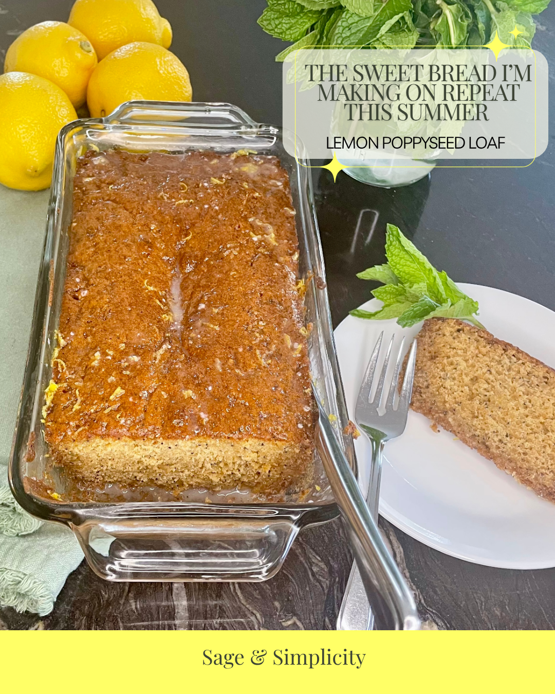 The Best Lemon Poppyseed Loaf (Fresh Lemon, Perfectly Moist)