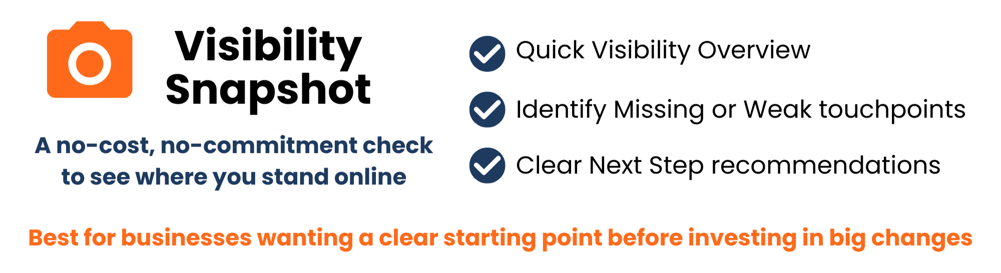 Launch woodland visibility snapshot is a no-cost no-commitment view of Woodland, Wa Small Business digital presence
