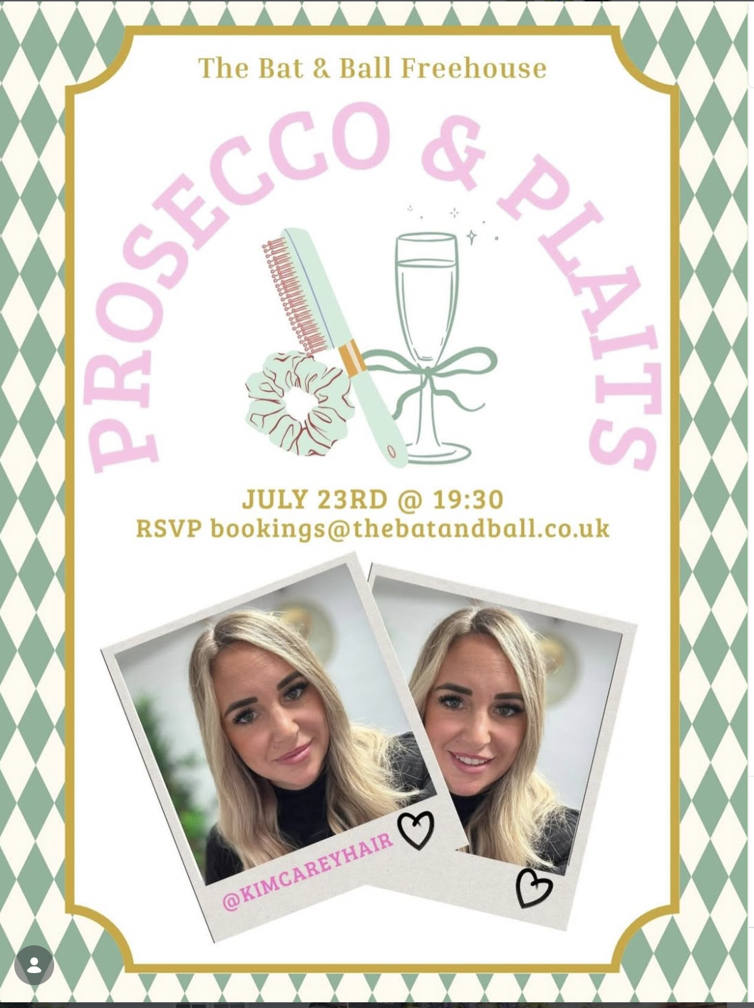 Prosecco and plaits