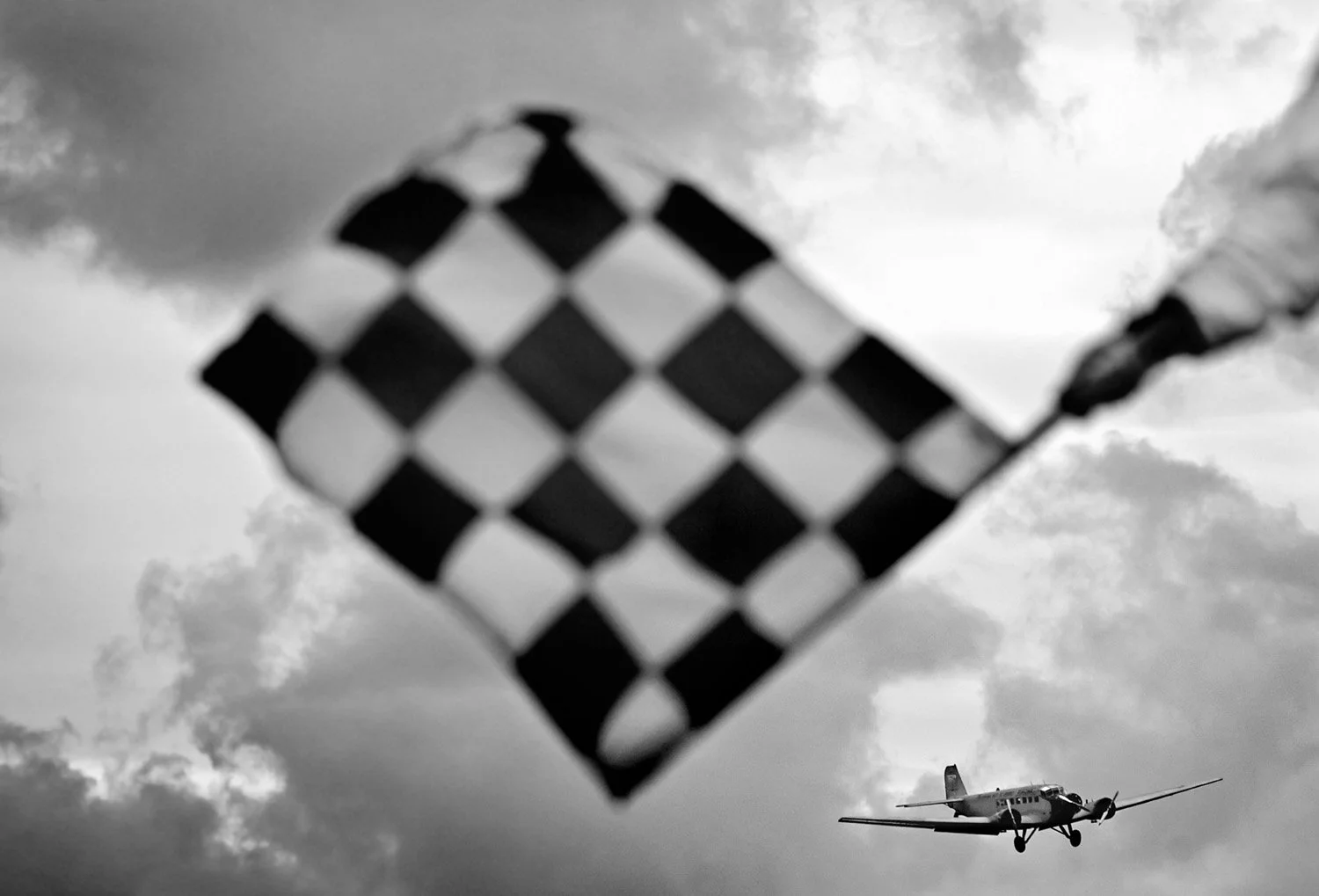Goodwood Revival Checkered flag and Junkers Ju 52 (2013)