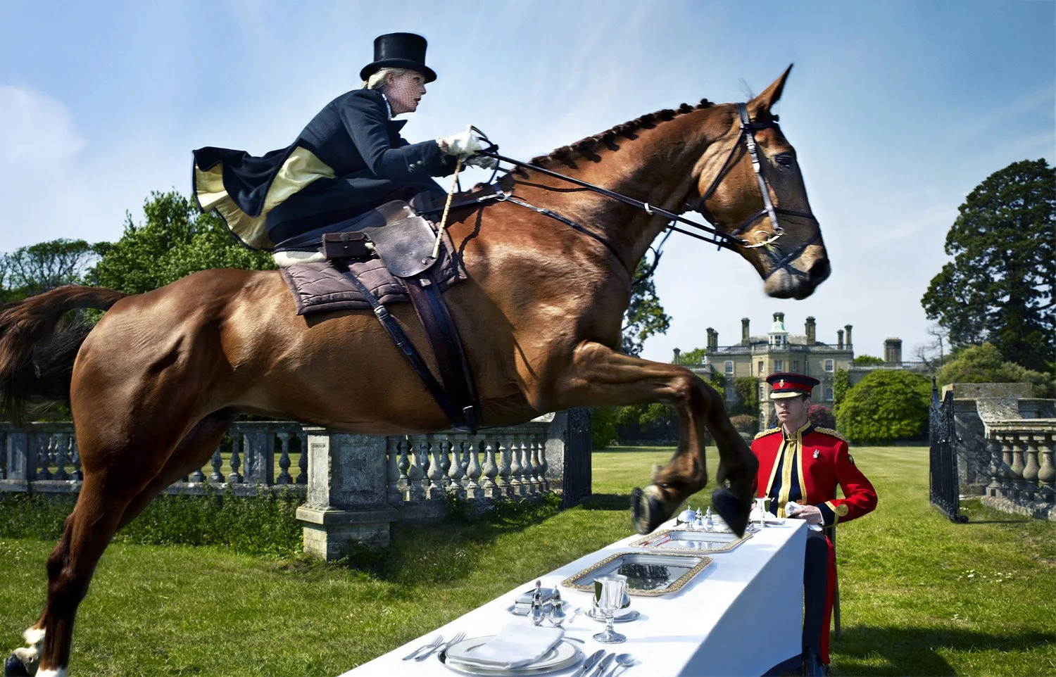 Phillipa Holland & Capt. Billy Morley, Pylewell Park, Lymington (2013)