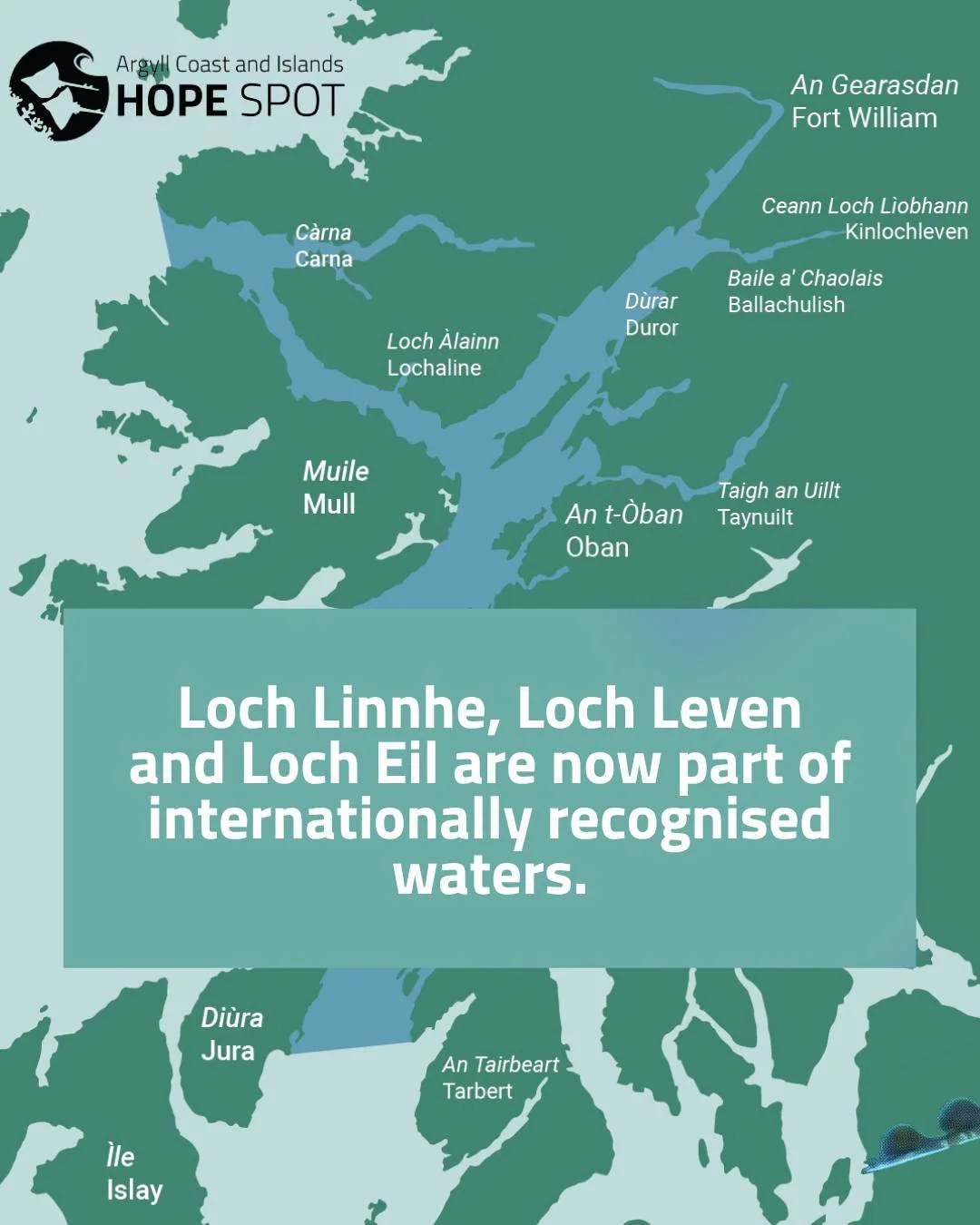 Mission Blue and the Hope Spot network approve expansion of the Argyll Coast &amp; Islands Hope Spot