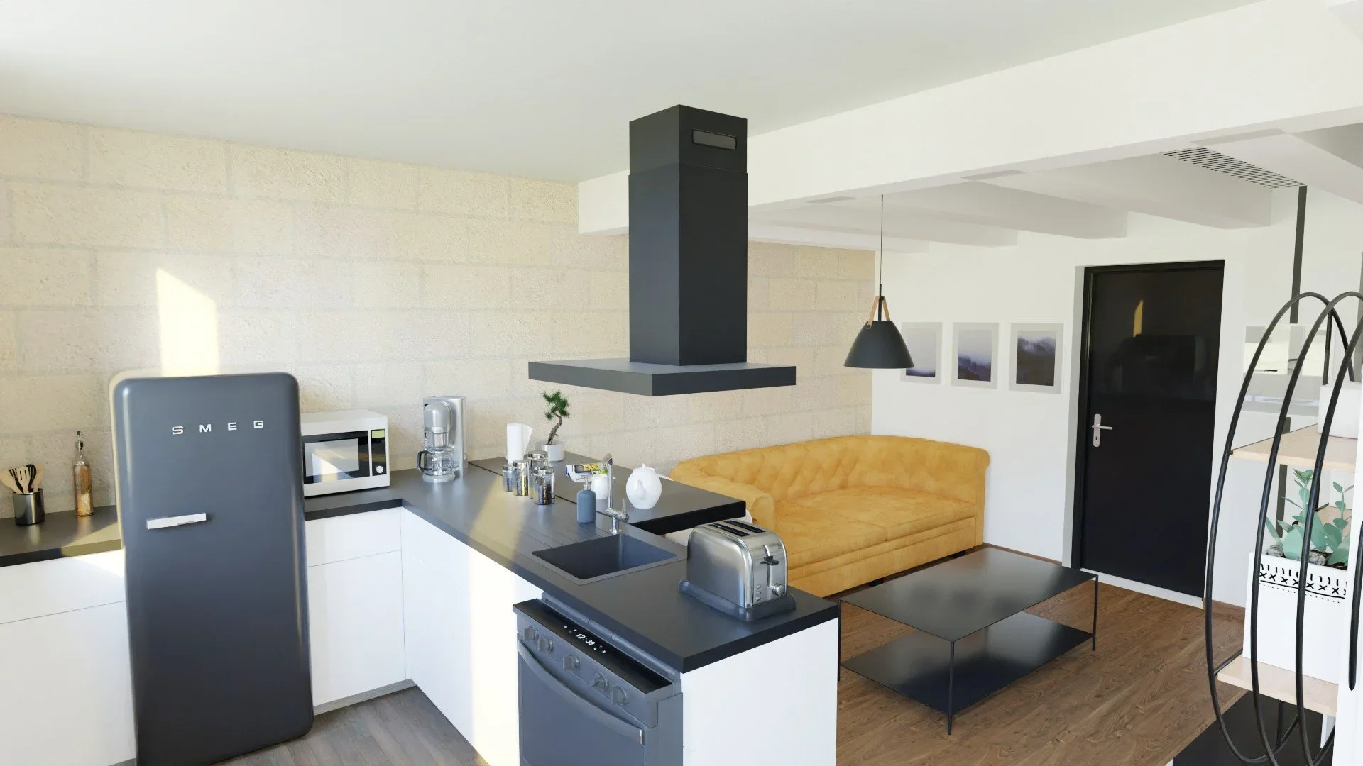 Rénovation pièce de vie – salon cuisine ouverte et implantation - Lormont