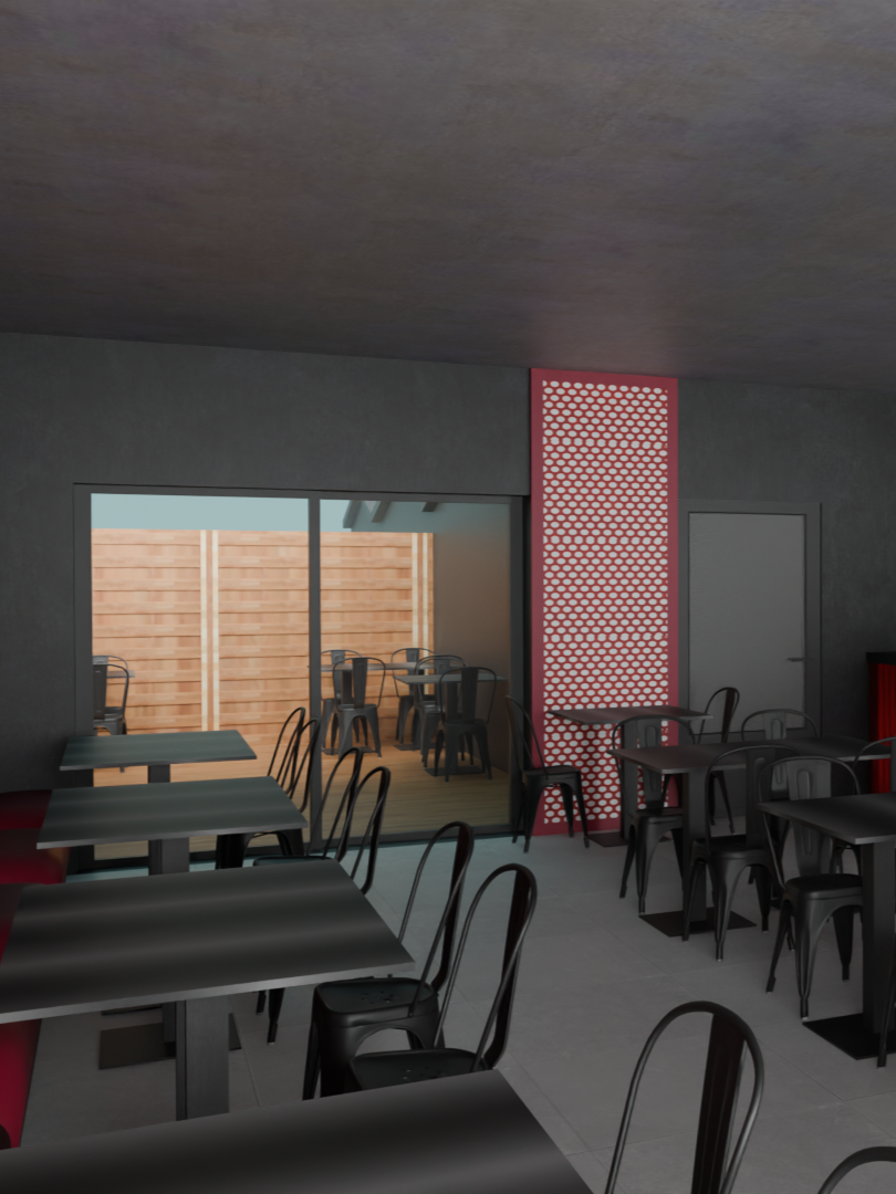 endu 3D restaurant – agencement et ambiance intérieure - Lormont