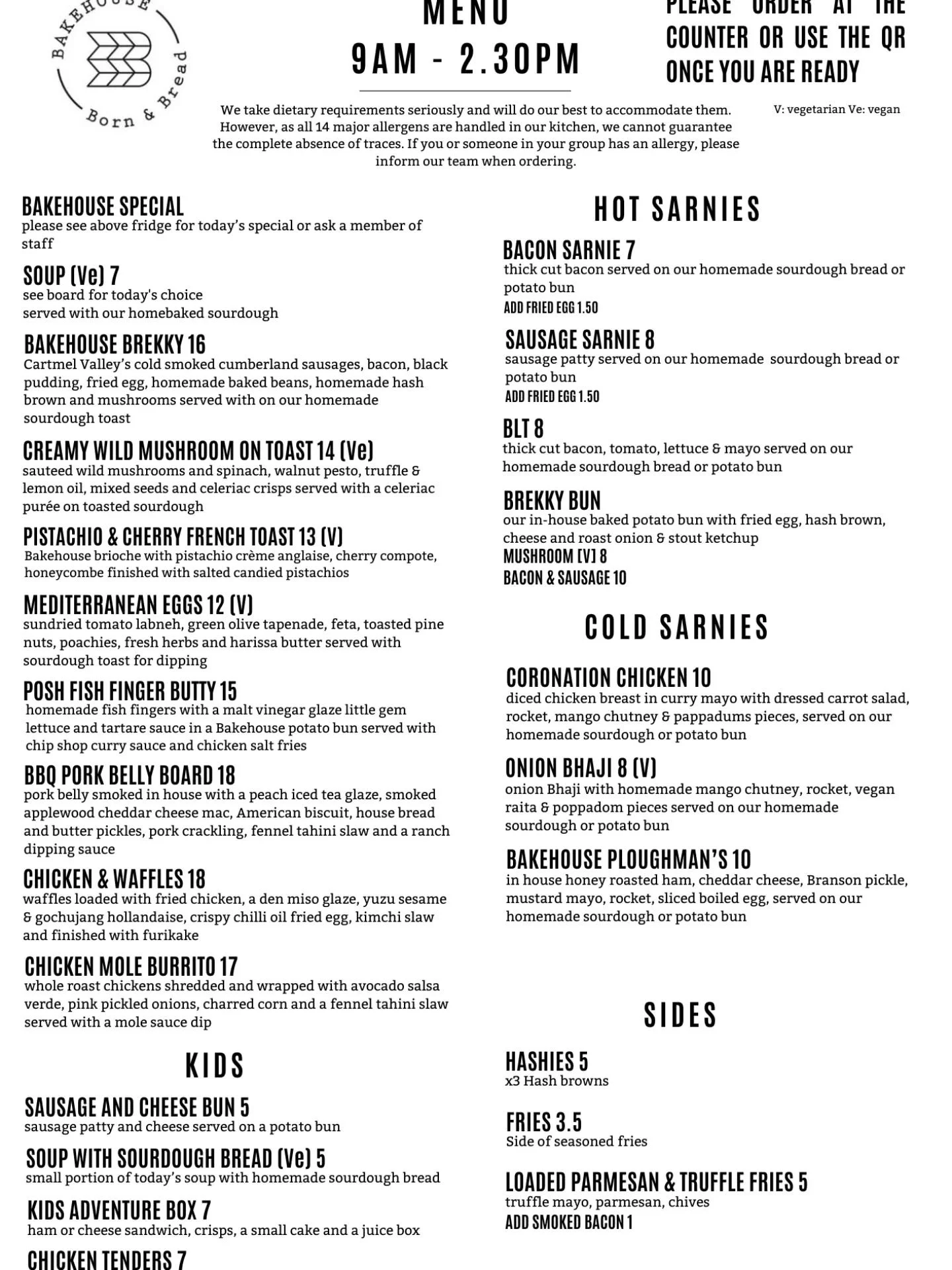 New menu, same Bakehouse energy 🖤

Designed to get you through the darker days, colder mornings and everything winter throws at you.

Hearty plates, comforting classics and a few proper feel-good favourites &mdash; all here until spring rolls back a