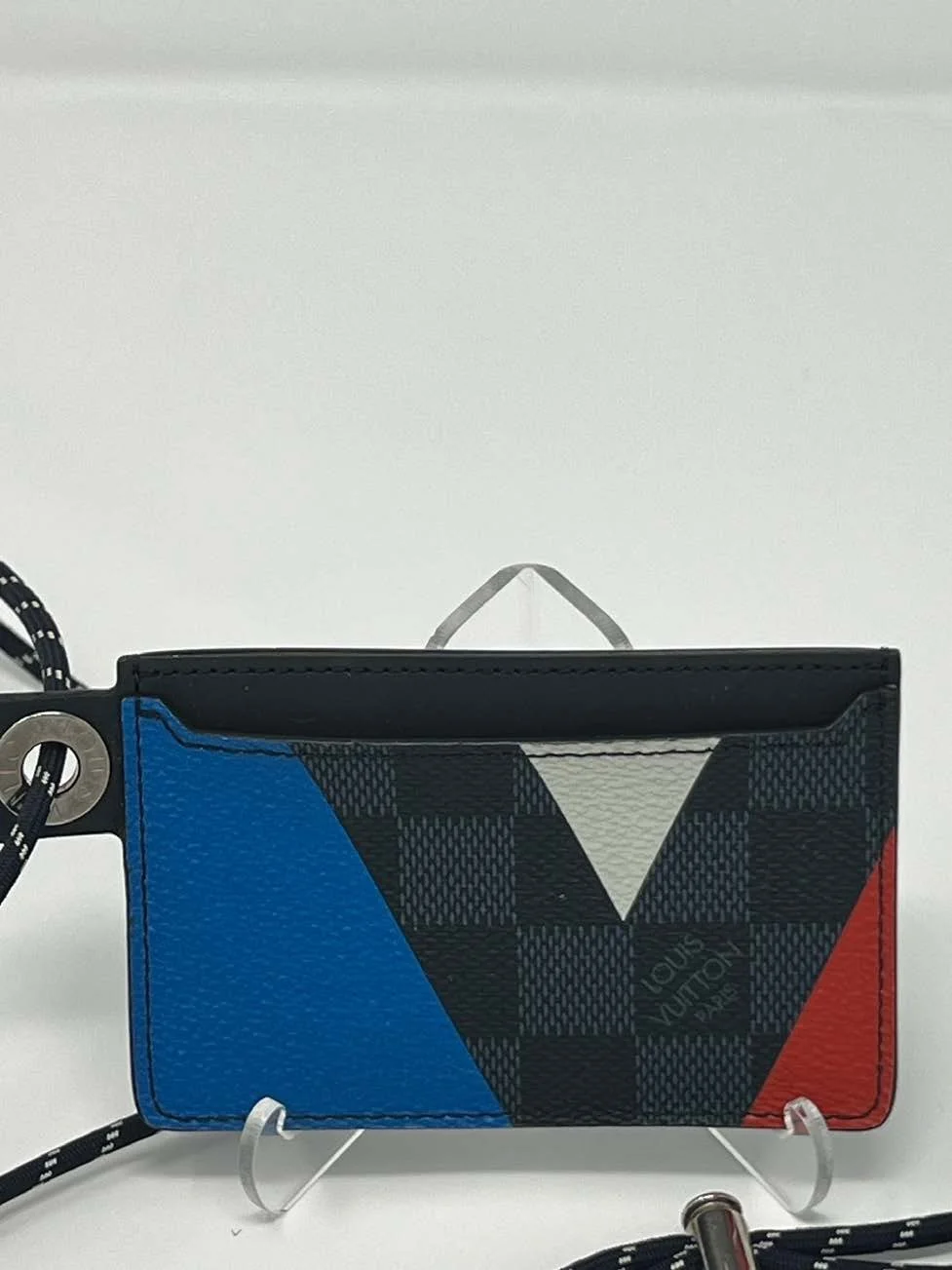Louis Vuitton Damier Graphite Multicolor America's Cup Card Holder on Cord