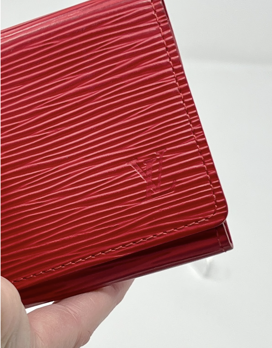 Louis Vuitton Epi Leather Card Holder - Red