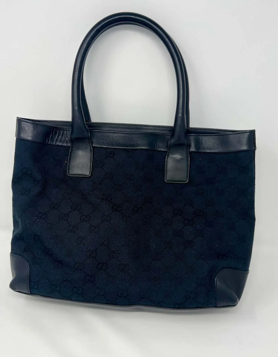 Gucci Black GG Canvas Tote Bag