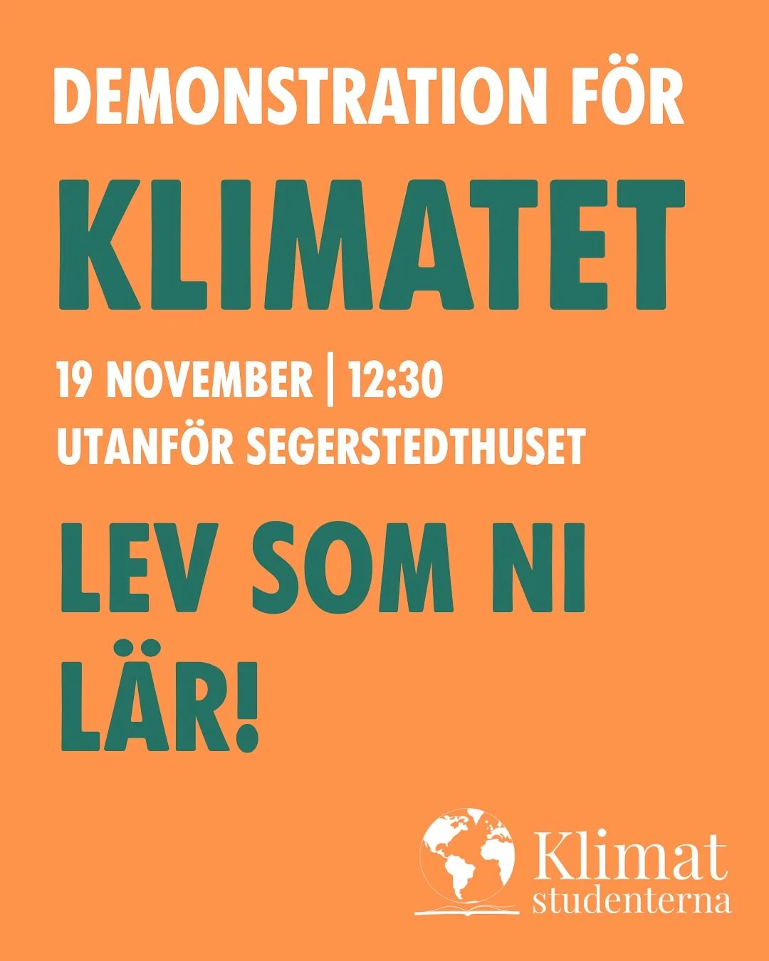 Din chans att st&aring; upp f&ouml;r klimatet!🔥

(English below)

Vi har f&aring;tt nog. Medan utsl&auml;ppen &ouml;kar och konsekvenserna av klimatkrisen blir allt mer tydliga v&auml;ljer Uppsala Universitet att v&auml;nda blicken. Men det g&ouml;r