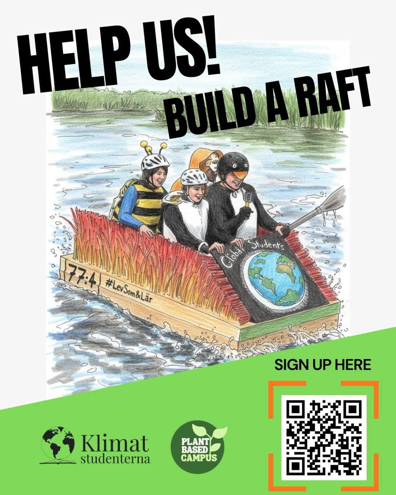 We are putting together a team to design an build a raft for the Valborg Forsr&auml;nning, and we would love to get some creative and hands-on people involved. 
.
No need to be an expert&mdash;just bring your ideas, enthusiasm, and willingness to hel