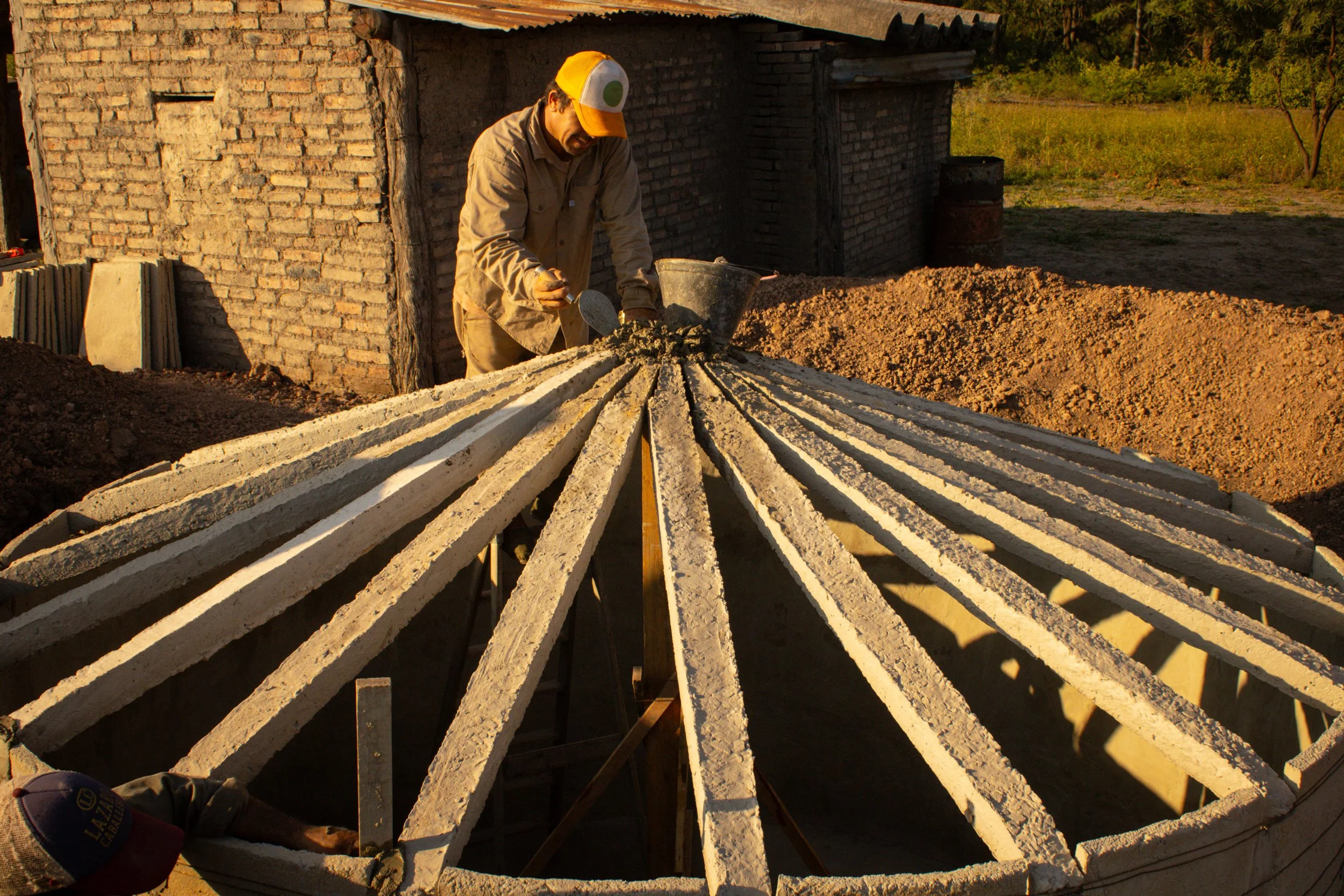  The new cistern taking shape. 