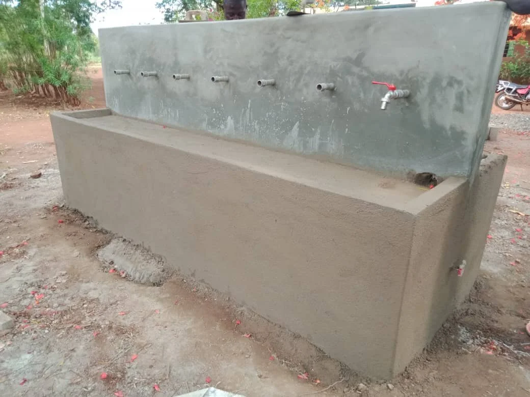  The nearly finished handwashing station. 